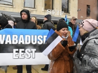 Meeleavaldus Tallinna Vabaduse väljakul. Foto: Urmas Saard / Külauudised