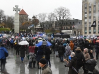 Meeleavaldus Tallinna Vabaduse väljakul. Foto: Urmas Saard / Külauudised