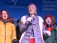 Meeleavaldus Tallinna Vabaduse väljakul. Foto: Urmas Saard / Külauudised