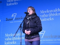 Meeleavaldus Tallinna Vabaduse väljakul. Foto: Urmas Saard / Külauudised