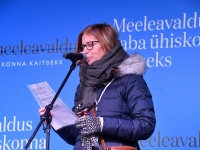 Meeleavaldus Tallinna Vabaduse väljakul. Foto: Urmas Saard / Külauudised