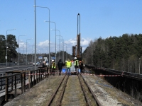 Papiniidu uue raudteesilla geotehnilised uuringud. Foto: Urmas Saard / Külauudised