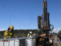 Papiniidu uue raudteesilla geotehnilised uuringud. Foto: Urmas Saard / Külauudised