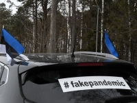 Pärnakad 20. märtsi autosõidul. Foto: Urmas Saard / Külauudised