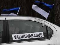 Pärnakad 20. märtsi autosõidul. Foto: Urmas Saard / Külauudised