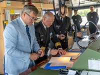 Pärnu linnast sai suurima mereväe laeva – Kindral Kurvits – sõpruslinn. Foto: Aleksander Espenberg