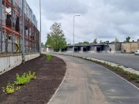 Pärnu reisiterminali juurdepääsutee esimene etapp Lao tänav T2 kinnistul. Foto: Urmas Saard /Külauudised