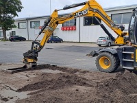 Pärnu reisiterminali juurdepääsutee esimene etapp Lao tänav T2 kinnistul. Foto: Urmas Saard /Külauudised