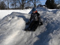 Pärnu Vallikääru aasale ehitatud lumelinnas. Foto: Urmas Saard / Külauudised