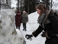 Pärnu Vallikääru aasale ehitatud lumelinnas. Foto: Urmas Saard / Külauudised