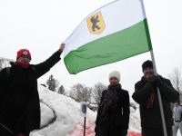 Pärnu Vallikääru aasale ehitatud lumelinnas. Foto: Urmas Saard / Külauudised