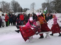 Pärnu Vallikääru aasale ehitatud lumelinnas. Foto: Urmas Saard / Külauudised