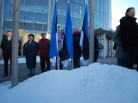ERR tegi otsetselülituse eetrisse Pärnus kontserdimaja esiselt väljakult priiuse põlistumise päeva hommikul kell 7.20. Foto: Urmas Saard