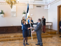 004 Piduliku lipu õnnistamine Reaalkoolis. Foto: Peeter Hütt