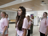 Piedmont East Bay Children’s Choir Californiast saab Tallinna D-terminalis sooja vastuvõtu osaliseks. Foto: Urmas Saard / Külauudised