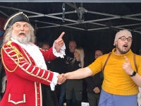 Port Arturi 150. sünnipäeva tähistamine Martensi väljakul. Foto: Urmas Saard /  Külauudised
