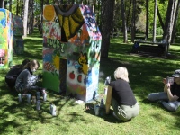 RUA tänavakunstifestivali tänavakunsti töötoas Pärnus. Foto: Urmas Saard / Külauudised