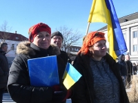 Toetusavaldus Ukrainale Pärnu Iseseisvuse väljakul. Foto: Urmas Saard / Külauudised