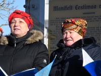 Toetusavaldus Ukrainale Pärnu Iseseisvuse väljakul. Foto: Urmas Saard / Külauudised