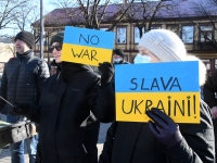 Toetusavaldus Ukrainale Pärnu Iseseisvuse väljakul. Foto: Urmas Saard / Külauudised