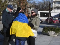 Toetusavaldus Ukrainale Pärnu Iseseisvuse väljakul. Foto: Urmas Saard / Külauudised