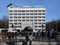 Toetusavaldus Ukrainale Pärnu Iseseisvuse väljakul. Foto: Urmas Saard / Külauudised