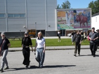 Tutvumine rahvusvahelise tänavakunstifestivali kunstnike töödega. Foto: Urmas Saard / Külauudised