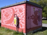 Tutvumine rahvusvahelise tänavakunstifestivali kunstnike töödega. Foto: Urmas Saard / Külauudised