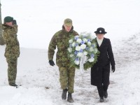 Vabadussõjas langenute mälestuspäeval Otepää Vabadussamba juures. Foto: Monika Otrokova