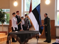 15 Vabariigi lipu õnnistamine Jakob Westholmi gümnaasiumis. Foto: Kaia Rikson