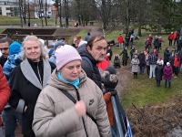 Vallikääru aasa kaarsilla avamise päeval. Foto: Urmas Saard / Külauudised 