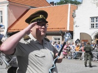 Võidupüha paraad Kuressaares. Foto: Urmas Saard / Külauudised