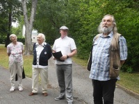 Voldemar Taggole pühendatud mälestuspingi avamine Pärnus. Foto: Urmas Saard / Külauudised