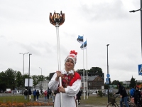 XXVIII laulu- ja XXI tantsupeo “Iseoma” tuli peatumas suvepealinnas. Foto: Urmas Saard /  Külauudised