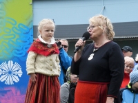 XXVIII laulu- ja XXI tantsupeo “Iseoma” tuli peatumas suvepealinnas. Foto: Urmas Saard /  Külauudised