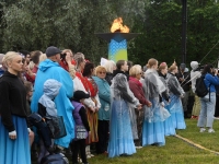 XXVIII laulu- ja XXI tantsupeo “Iseoma” tuli peatumas suvepealinnas. Foto: Urmas Saard /  Külauudised
