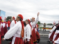 XXVIII laulu- ja XXI tantsupeo “Iseoma” tuli peatumas suvepealinnas. Foto: Urmas Saard /  Külauudised