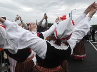 XXVIII laulu- ja XXI tantsupeo “Iseoma” tuli peatumas suvepealinnas. Foto: Urmas Saard /  Külauudised