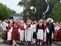 XXVIII laulu- ja XXI tantsupeo “Iseoma” tuli peatumas suvepealinnas. Foto: Urmas Saard /  Külauudised