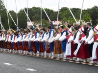 XXVIII laulu- ja XXI tantsupeo “Iseoma” tuli peatumas suvepealinnas. Foto: Urmas Saard /  Külauudised