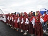 XXVIII laulu- ja XXI tantsupeo “Iseoma” tuli peatumas suvepealinnas. Foto: Urmas Saard /  Külauudised