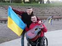 Yarosh Ukraina heaks korraldatud kontserdil Pärnu Vallikäärus. Foto: Urmas Saard / Külauudised