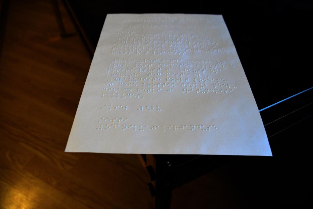 Braille ehk punktkirja igat tähte ja kirjavahemärki tähistab kindel punktikombinatsioon Foto Urmas Saard