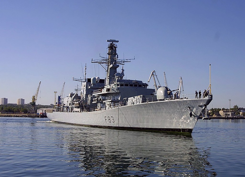Briti Kuningliku Mereväe fregatt HMS St Albans. Foto Kaitseväe kodulehelt