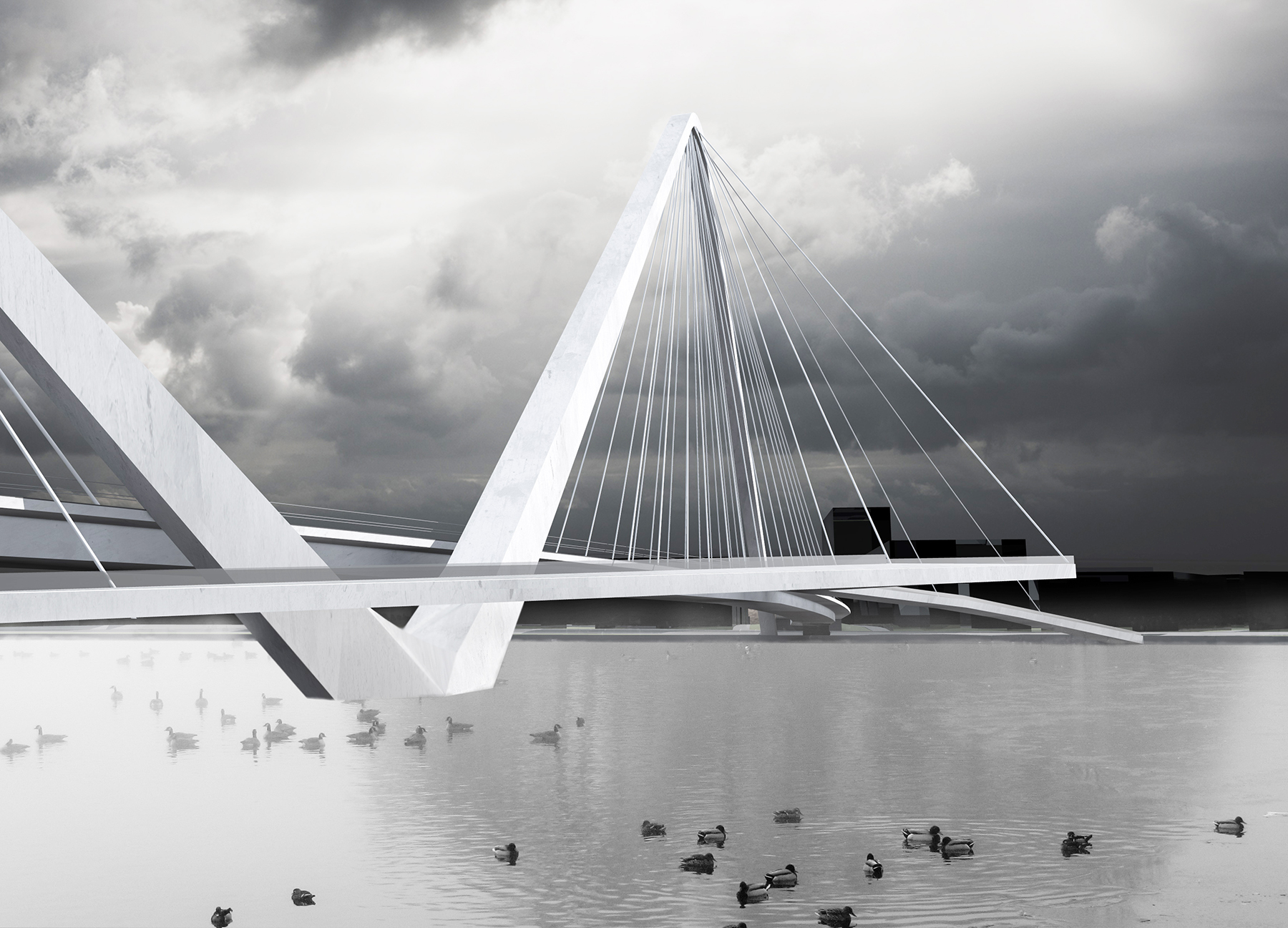 Britt Vaheri 3D visualiseering Pärnu kolmandast sillast