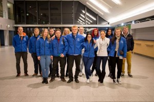 Eesti meeskond Tallinna Lennujaamas enne võistlustele sõitu.