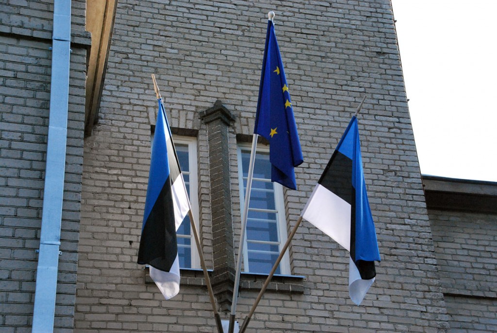 Euroopa lipp Sindi raekojal Foto Urmas Saard