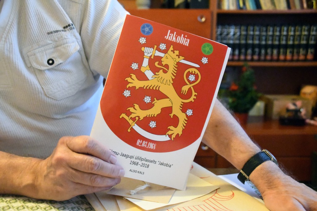 Jakobia Soome vapi eeskujul tehtud embleemi autoriks on Külle Jaanits Foto Urmas Saard