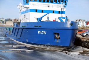 Jäämurdja Eva 316 Pärnu sadamas 2014 a märtsi keskpaigas Foto Urmas Saard