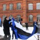 Jüri Trei, Lauri Luur, Chätlyn Parts ja Sten Eric Hansen avavad Seljamaa monumendi. Foto Urmas Saard